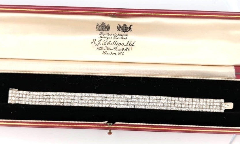 Bracelet Bracelet en platine avec diamants 58 Facettes