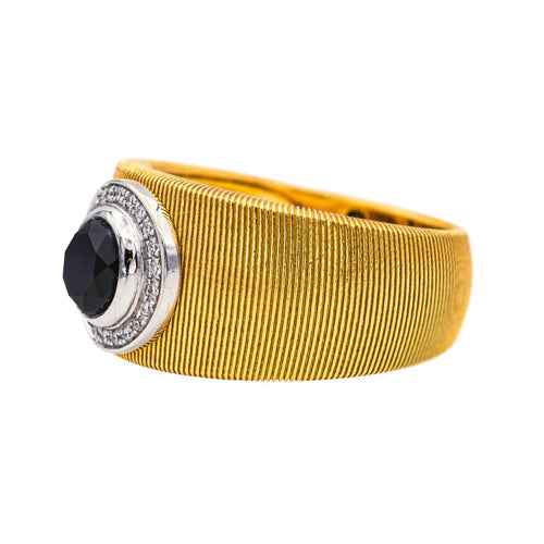 Bague 54 Mauboussin Bague Un été en toscane Or jaune, Or blanc Diamant noir, Diamant 58 Facettes 4342795RV