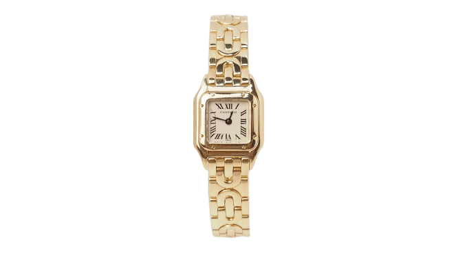 Montre Montre Mini Panthère de Cartier en or jaune 58 Facettes 32737