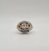 Bague 51 Bague or blanc, citrines et diamant taille ancienne 58 Facettes