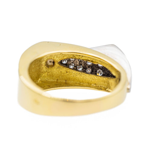 Bague 54 Bague Or jaune, Or blanc Diamant 58 Facettes 3141366RV