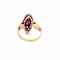Bague 53 Bague victorienne en rubis birman et diamants, sertie de natte. 58 Facettes