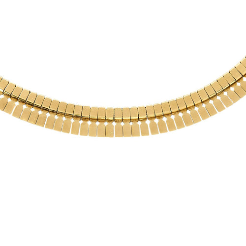 Collier Collier or jaune maille palmettes 58 Facettes PL06