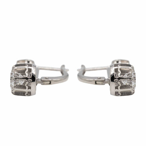 Boucles d'oreilles Boucles d'oreilles Dormeuses Or blanc Diamant 58 Facettes 2960964CN