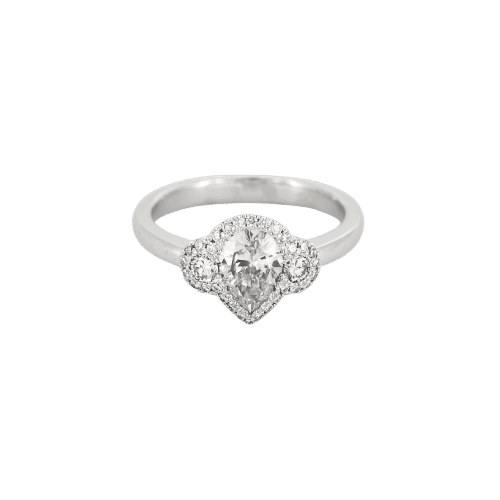 Bague 53 Bague solitaire en or blanc et diamants 58 Facettes LJ28