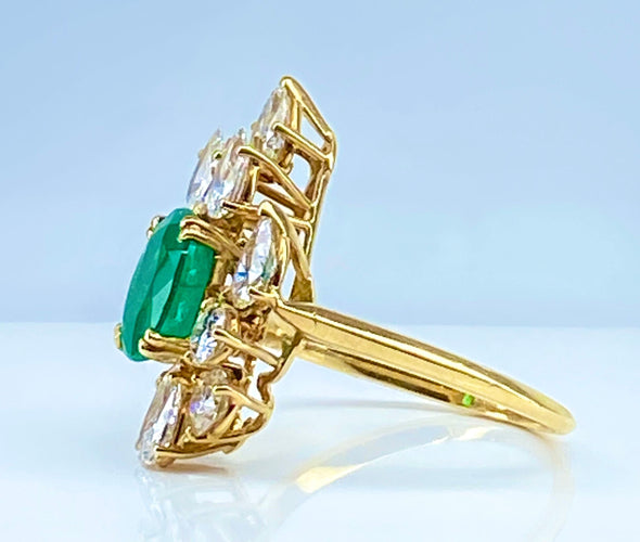 Bague 57 Bague BOUCHERON Emeraude Diamants 58 Facettes AB137