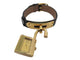 Montre montre vintage HERMES Kelly Mini Cadenas 20 mm plaque or quartz dame 58 Facettes 268902