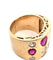 Bague 48 Bague en or jaune 18 kt avec rubis et diamants 58 Facettes