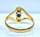 Bague 54 Bague or jaune, perles et pierre bleue 58 Facettes AB427