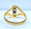 Bague 54 Bague or jaune, perles et pierre bleue 58 Facettes AB427