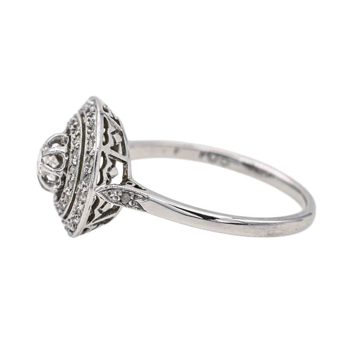Bague 51 Bague  Marguerite Platine, Or blanc Diamant 58 Facettes 3789789CN