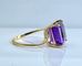 Sarı altın ve ametist yüzük