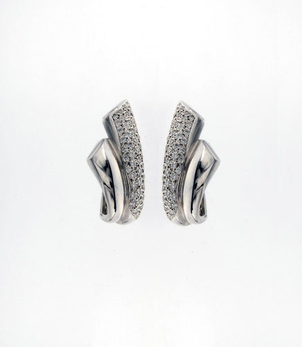 Boucles d'oreilles Boucles d'oreilles en or blanc, diamants naturels 58 Facettes MG-200912