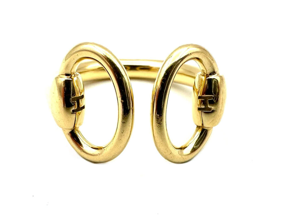 Bague 54-55 HERMES. Collection "Nausicaa", bague or jaune 18K 58 Facettes