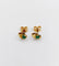 Boucles d'oreilles Puces d'oreilles or jaune et émeraudes 58 Facettes B01015