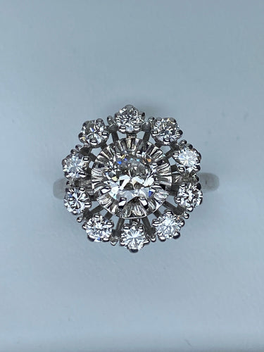 Bague 51 Bague marguerite, diamants 58 Facettes AB15