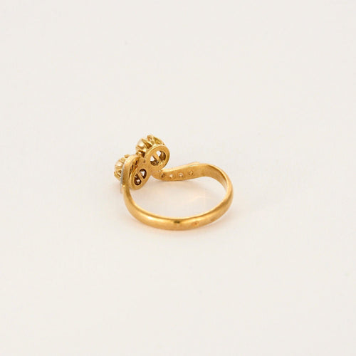 Bague 52 Bague Toi et Moi perles diamants 58 Facettes LP1259/BET