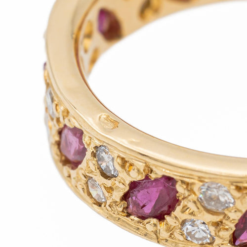 Bague 57 Bague Or jaune Grenat, Diamant 58 Facettes 2687555CN