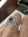 Bague 53 Bague en platine avec diamants et saphirs 58 Facettes Q185B