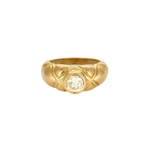 Bague 50 Bague jonc or jaune et diamant 58 Facettes CHA5758