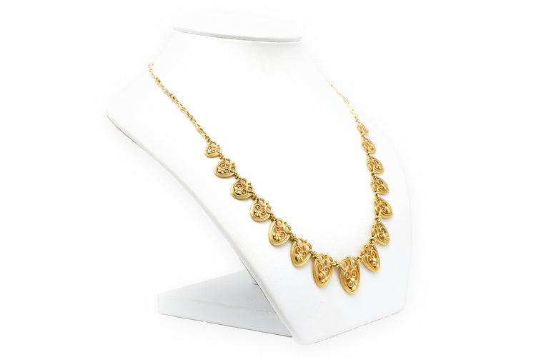 Collier Collier Art Déco en or jaune 18 carats 58 Facettes 22763