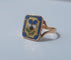 Bague 52.5 Bague de mariage régionale XIXe pensée émail or rose 58 Facettes