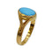 Bague 60 Bague pierre bleue ovale en or jaune 750 (18k) 58 Facettes 330089595