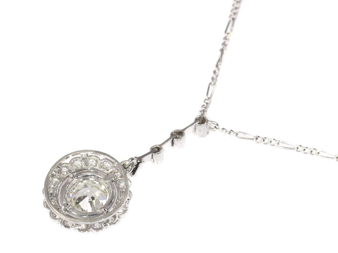 Pendentif Glamour des années 1920 : Pendentif déco en diamant 58 Facettes 19157-0023
