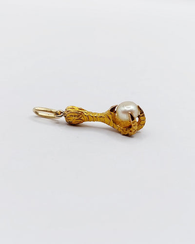 吊坠 - 18k金鹰爪与珍珠（约1900年） 