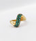 Bague 49 Bague jonc vintage or pavé d'émeraude et monture à enroulement 58 Facettes A04057