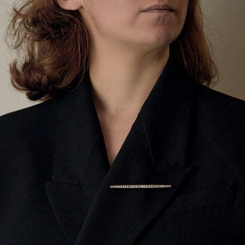 Broche Broche barrette en or deux tons et diamants 58 Facettes VIL0984