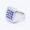 Bague 53 Bague en or blanc avec diamants et saphirs 58 Facettes N102921EJ