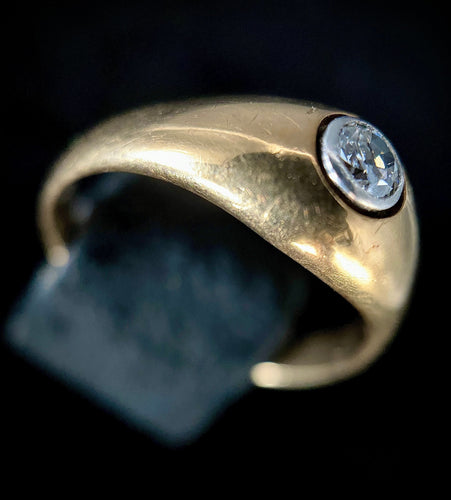 Bague 62 Bague Jonc or jaune et platine 58 Facettes