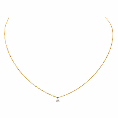 Collier Collier Solitaire Or jaune Diamant 58 Facettes 4166996RV