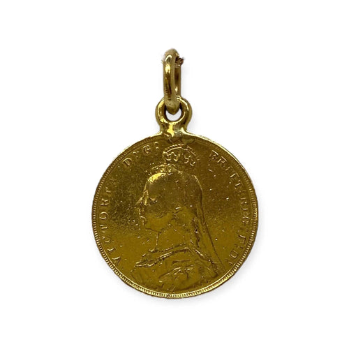 Pendentif Pendentif or jaune Souverain Britannique Victoria Jubilee 58 Facettes 330081816