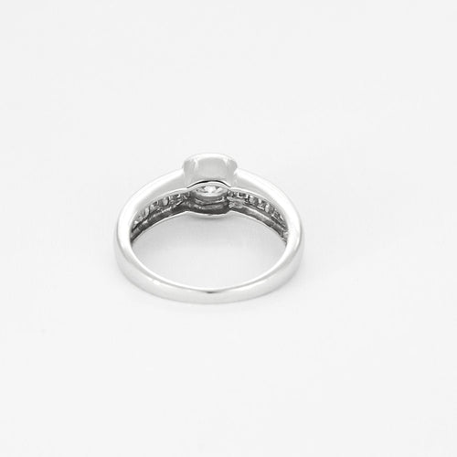 Bague 51 Bague Solitaire en or blanc et diamants 58 Facettes VES0591X2