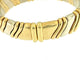 Brazalete italiano tipo mancuernas en oro amarillo y oro blanco con diamantes 