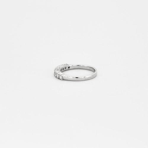 Bague 48 Alliance or blanc diamants 58 Facettes LP594