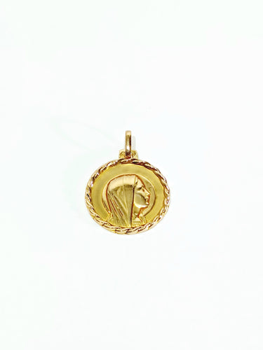 Pendentif Médaille Vierge en or rose 58 Facettes