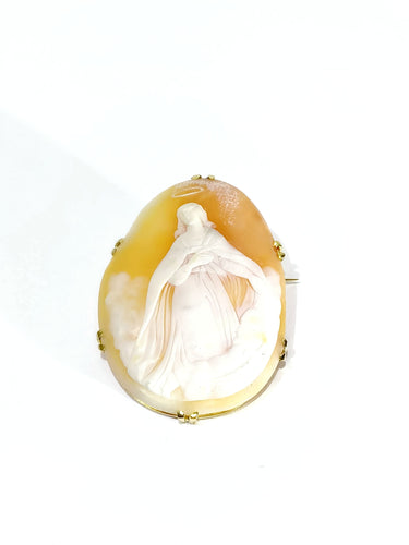 Broche Broche Camée Coquillage Monture or jaune 58 Facettes