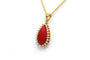 Pendentif Pendentif Années 70 or jaune, corail et diamants (+-0.44ct) 58 Facettes 22831
