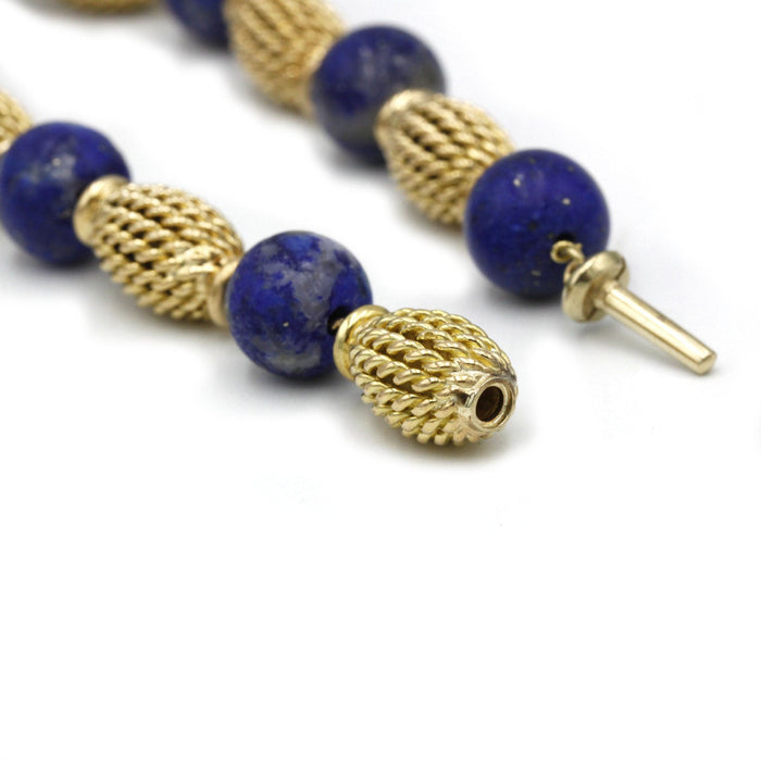 Bracelet or jaune Lapis-Lazuli 58 Facettes 240382R