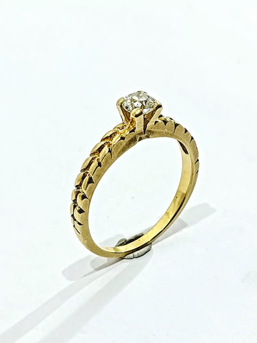 Bague 53 Bague Solitaire Or Jaune Diamant 0.30ct 58 Facettes 3022/1