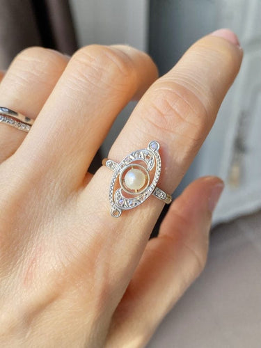 Bague 51 Bague ancienne tourbillon Belle Époque or jaune 58 Facettes