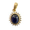 Pendentif PENDENTIF EN OR JAUNE 18 kt AVEC DIAMANTS ET SAPHIR 58 Facettes Q307B