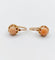 Boucles d'oreilles Dormeuses antique or rose 18k cabochon de corail (circa 1900) 58 Facettes A06119