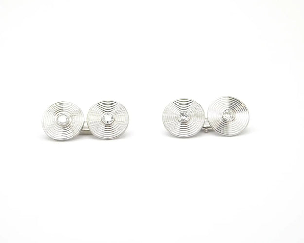 Boutons de manchette BOUTONS DE MANCHETTES AVEC DIAMANTS 58 Facettes 5522