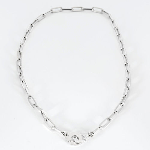 Collier Dinh Van - Collier menottes or blanc 58 Facettes