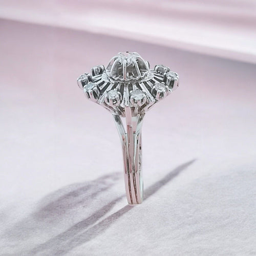 Bague 58 Bague Vintage Diamants Or gris 58 Facettes AA 1691