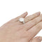 Bague 52 Bague or blanc, diamant taille émeraude 4 cts. 58 Facettes 31294